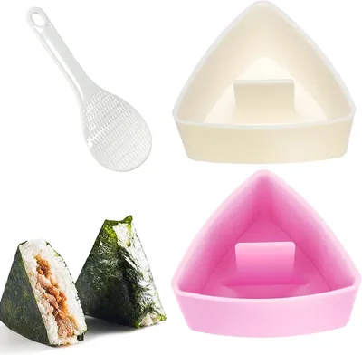 Produktbild von Sushi Onigiri Formen Set von 3, BPA-frei, Antihaft, für Zuhause