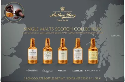 Produktbild von Anthon Berg Single Malts Scotch Collection Schokoladenpralinen 230g