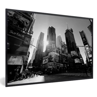 Obrázok produktu pre MuchoWow® Zarámovaný plagát New York - Architektúra - Čiernobiele 30x20 Nástenný plagátový rám Fotky