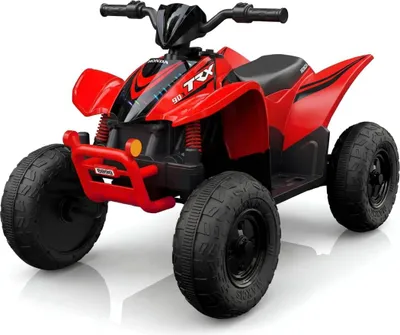 Immagine prodotto di Honda TRX90X Quad elettrico per bambini 12 V (3–6 anni) – Con licenza ufficiale, con pneumatici in EVA, 4 motori e Bluetooth – Quad elettrico per bambini – Rosso