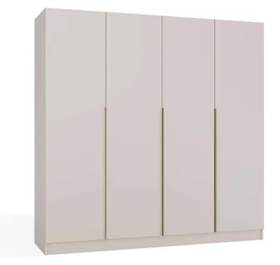Zdjęcie produktu dla Szafa Senso 4D 200 Cm 4 Drzwi Złote Uchwyty Do Salonu Sypialni Kaszmir Beż