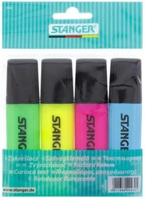 Obrázek produktu pro STANGER 180009000 STANGER Textmarker farbsortiert, 4 St.