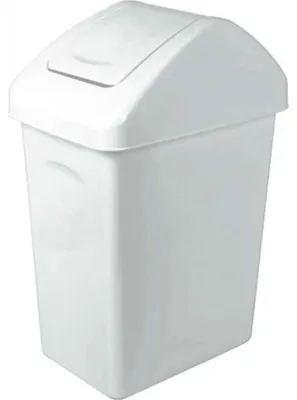 Produktbild von Branq Mülleimer mit Scharnierdeckel 10l - weiß