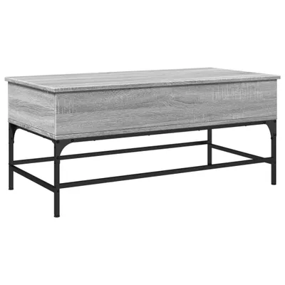 Produktbild von Couchtisch Grau Sonoma 100x50x45 cm Holzwerkstoff und Metall