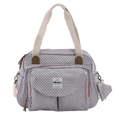 Produktbild von Beaba Wickeltasche Geneva II "PLAY PRINT" grau /coral; 940212