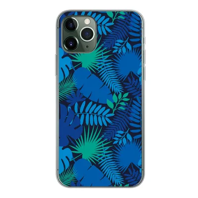 Produktbild von MuchoWow® Handyhülle Schutzhülle Hülle für iPhone 11 Pro Tropisch - Design - Blätter Silikon Softcase Handy Hülle - Handy