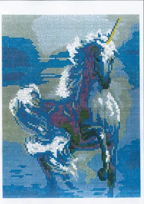 Produktbild von Stick it® Stecksystem Einhorn ca. 5.050 Teile mit XXL-Steckvorlage Nr. 41161