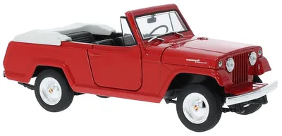 Produktbild von Modellfahrzeug Jeep Jeepster Commando rot.