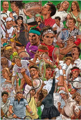 Immagine prodotto di Poster Leggende del tennis 61 x 91,5 cm