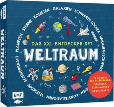 Image de Das XXL-Entdecker-Set - Weltraum: Mit 10 Modellen zum Selberbauen, Sachbuch, Experimenten und cooler Rakete