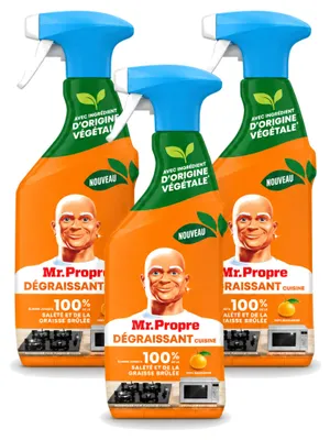 Produktbild von 3 x Mr. Proper Küchenentfetter Spray - Mandarine - 500 ml - Vorteilspackung - 3 Stücke
