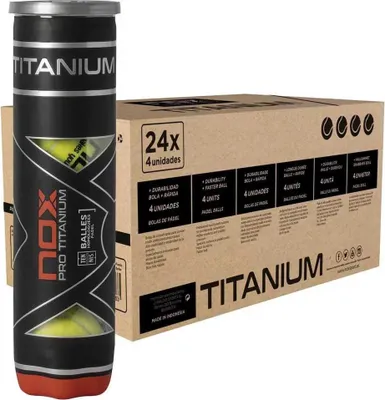 Produktbild von Nox Pro Titanium Padelballbox Gelb 24 x 4 Balls Gelb 24 x 4 Balls