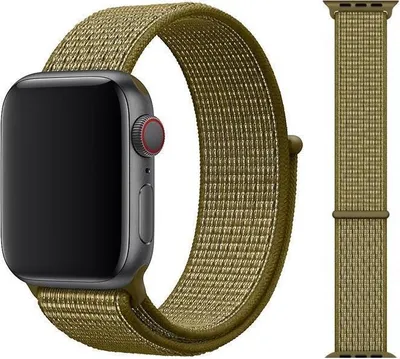Produktbild von Original Apple Nike Sport Loop Armband 38/40/41mm MTM62ZM/A Olive Flak