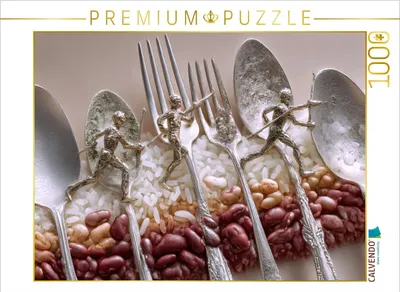 Produktbild von CALVENDO Puzzle Besteckorchester in Action | 1000 Teile Lege-Größe 64x48cm Foto-Puzzle für glückliche Stunden