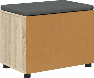 Produktbild von Flurbank mit Kissen mit Regal Sonoma-Eiche 60 x 38 x 46 cm