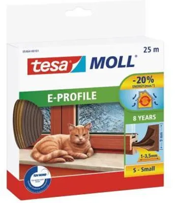 Produktbild von Tesamoll E-Profil Gummidichtung, 25m, Braun, 05464-00101-00
