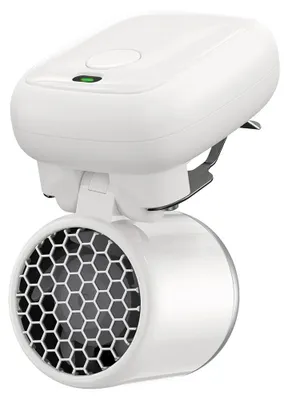 Image de Mini ventilateur clipsable, portable, avec 3 vitesses de réglage, rechargeable par USB-C, couleur blanche