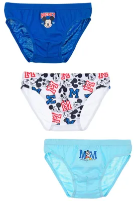 Produktbild von 3er-Set: Slips Disney Mickey Mouse Blau 104-110 cm