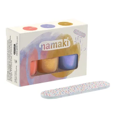 Zdjęcie produktu dla namaki organiczny lakier do paznokci dla dzieci na bazie wody zestaw Sunset z pilnikiem do paznokci