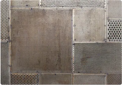 Produktbild von Metallperforationen – Bodenschutzmatte – Rutschfest – Schutzmatte für Büro – Vinylmatte – Stuhlunterlage  –100 x 70 cm