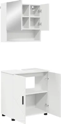 Immagine prodotto di vidaXL Set di mobili da bagno, 2 pezzi, bianco, 61 x 35 x 64 cm