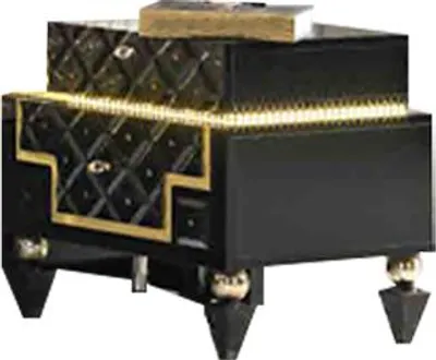 Immagine prodotto di Comodino nero e oro Comodino di design Mobili per la camera da letto