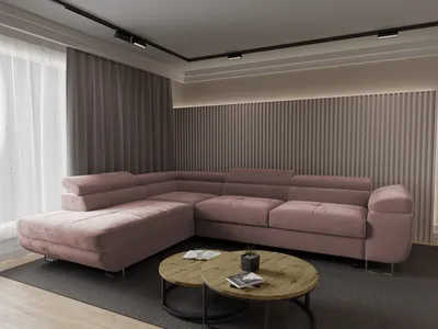Produktbild von 4ALLHOME Ecksofa Luna mit Schlaffunktion, Couch, Sofa mit Bettkasten, Eckcouch, L-Form Seite: Links, Monolith 62 Lavender