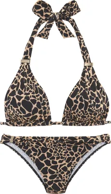 Produktbild von LASCANA Triangel-Bikini Zaba schwarz-gold Größe 38 Cup C/D