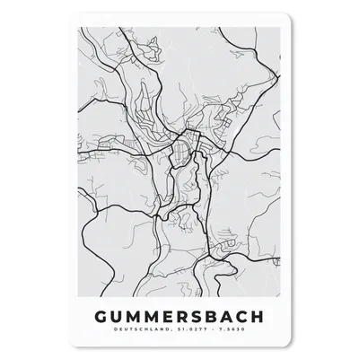 Produktbild von MuchoWow® Mauspad Mousepad Gummersbach - Deutschland - Karte - Stadtplan 18x27 cm - Mousepads - Maus Mat - Pad - Mausunterlage