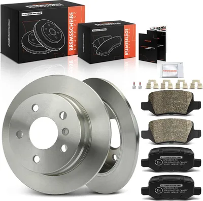 Image de Frankberg 2x disques de frein 4x plaquettes de frein essieu arrière pour Mercedes-Benz Classe A W169 Classe B W245 1.5L 2.0L 1.7L