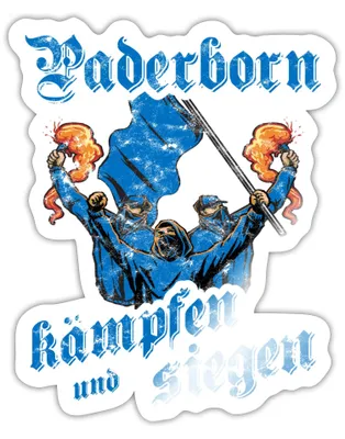 Produktbild von Spreadshirt Paderborn Kämpfen Und Siegen Fußball Sticker Aufkleber, 10 x 10 cm, Weiß glänzend