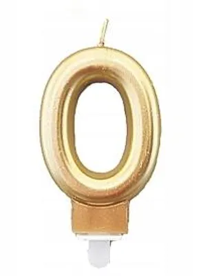 Immagine prodotto di Candela numero «0» dorata