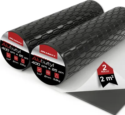 Produktbild von HASKYY 400x25 cm Alubutyl Dämmatte Anti Dröhn Selbstklebend