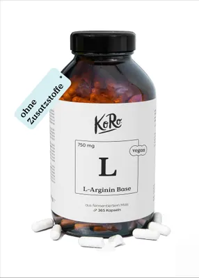 Produktbild von KoRo | L-Arginin Base aus Fermentation Kapseln 365 Stück