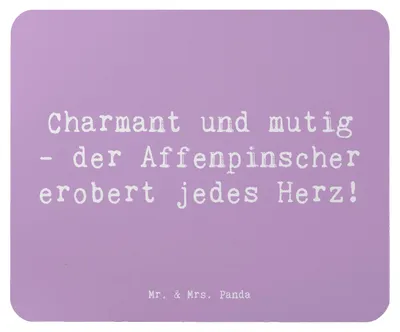 Produktbild von Mr. & Mrs. Panda Mousepad Spruch Affenpinscher Charmeur - Lavendeltraum - Geschenk, laptop mauspad, Hundewesen, Hunde, Hunderasse, Sozialisierung, mutig, Hundeliebhaber