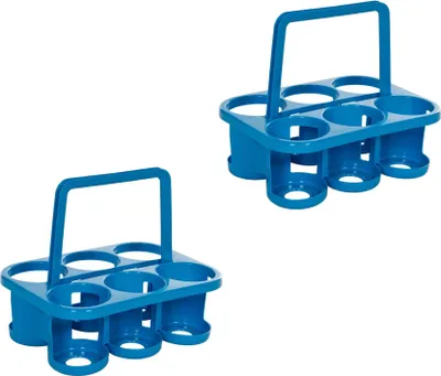 Image de Novaliv 2x porte-bouteilles pour 12 bouteilles - maintien stable - panier à boissons en plastique, empilable, 32x23x28cm BLEU - Idéal pour la cuisine & la cave Panier à boissons Porte-bière Porte-boissons Coffre à bouteilles