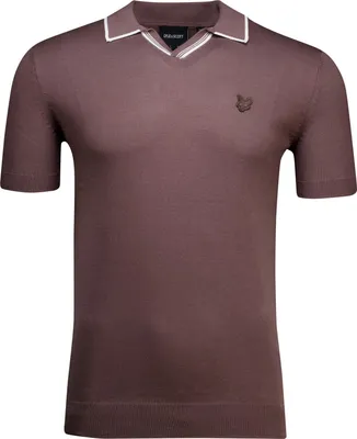 Produktbild von Lyle & Scott gestricktes Polohemd mit offenem Kragen und Spitze braun