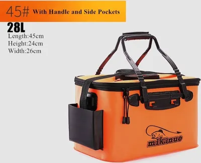 Obrázek produktu pro Venkovní skládací rybářské vědro EVA, oranžové 45 cm