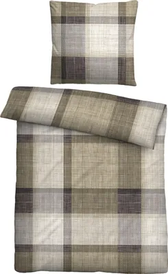 Produktbild von Biberna Bettwäsche beige 1x 155x220 cm + 1x 80x80 cm