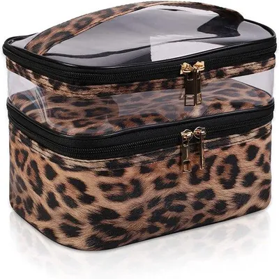 Immagine prodotto di Borsa da viaggio da donna, beauty case pieghevole e impermeabile (motivo leone)