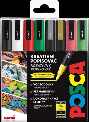 Immagine prodotto di Set di pennarelli Posca 0,9 - 1,3 - Natale (8 pezzi)