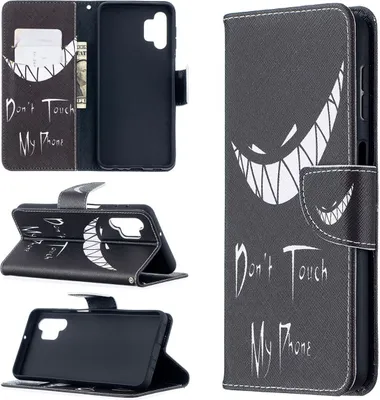 Produktbild von König Design Hülle kompatibel mit Samsung Galaxy A32 5G Kunstleder Handyhülle - Handy Case Schwarz