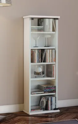 Produktbild von VCM CD Regal Holz | platzsparender CD Schrank mit ESG-Sicherheitsglastüren für 150 CDs oder 65 DVDs oder 36-Videos | Maße: H. 92 x B. 31 x T. 18 cm | elegantes DVD Regal stehend | Blu ray Regal | Vetro