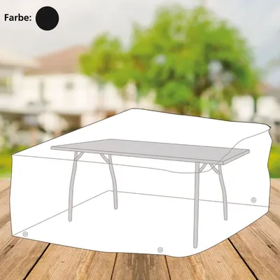 Image de Housse de protection anthracite pour table carrée Housse de protection pour meuble 150x100x75cm