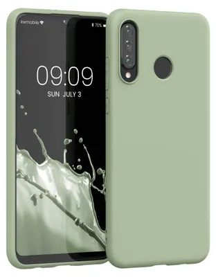 Produktbild von kwmobile Handyhülle für Huawei P30 Lite Hülle - TPU Case - Kabelloses Laden - Schutzhülle Cover in Graugrün