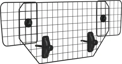 Produktbild von PawHut Hundeschutzgitter Auto Universal Kofferraumgitter Hundegitter Trenngitter verstellbar Metall Schwarz (90-120) x 40,5 cm