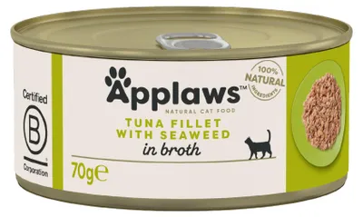 Image de Filet de thon aux algues dans un bouillon APPLAWS - nourriture humide pour chats - 70g