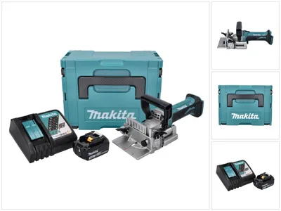 Produktbild von Makita DPJ 180 RM1J Akku Nutfräse 18 V 100 mm + 1x Akku 4,0 Ah + Ladegerät + Makpac