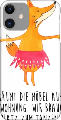 Produktbild von Mr. & Mrs. Panda Iphone 11 Handyhülle Fuchs Ballerina - Weiß - Geschenk, Handy Schutzhülle, Geburtstag, Ballett, Smartphone Hülle, Yeah, Rosa Tütü, Cover, Füchse, Party