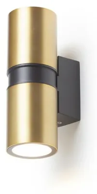 Image de RED - DESIGN RENDL RENDL MANO Applique murale, laiton brossé/noir, 230 V, GU10, 2 x 8 W, IP54, R14127